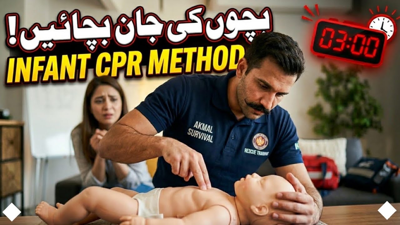 How to perform CPR on a Child and infant | Bachon ko CPR dene ka sahi tarika | Akmal Survival
