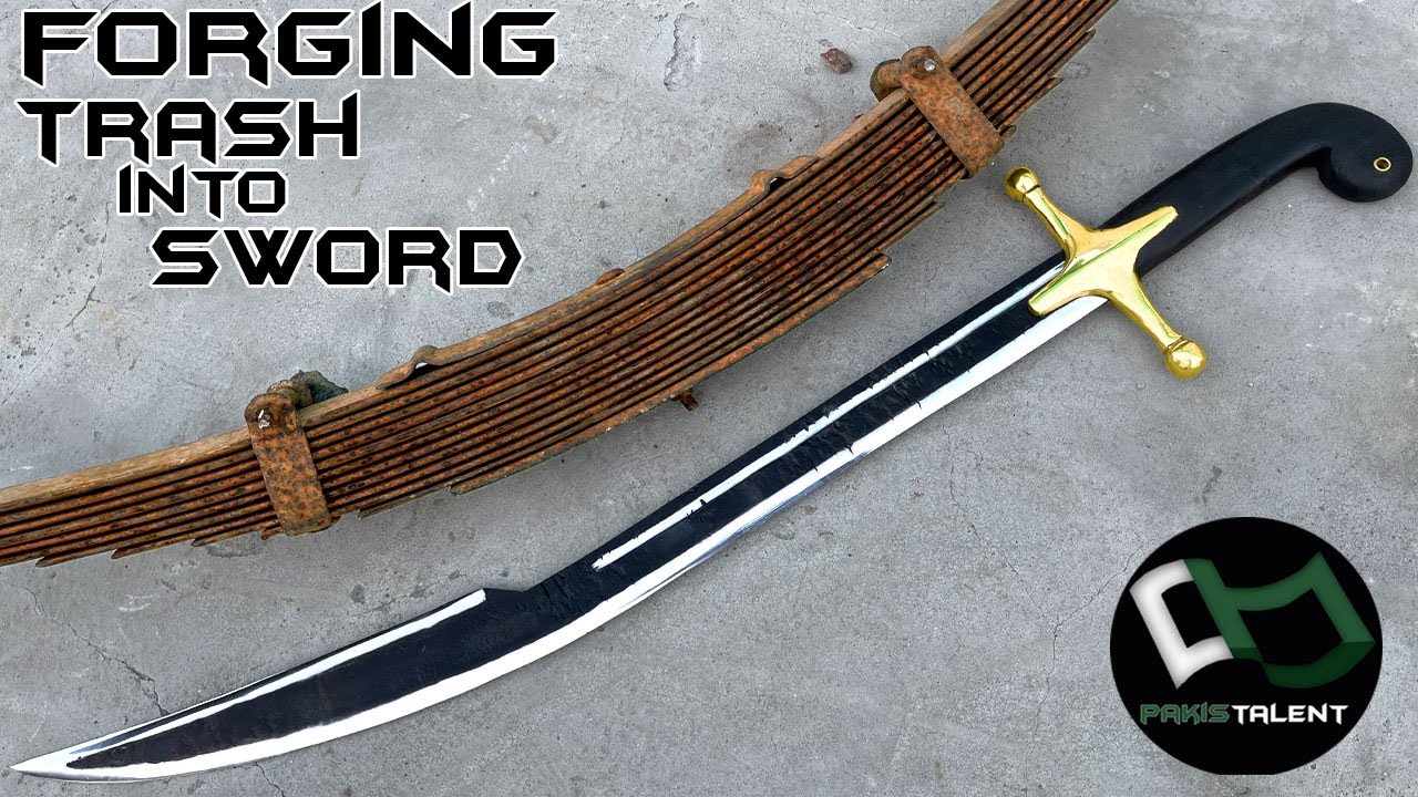 Rusted Leaf Spring Forged into an ARABIAN SWORD