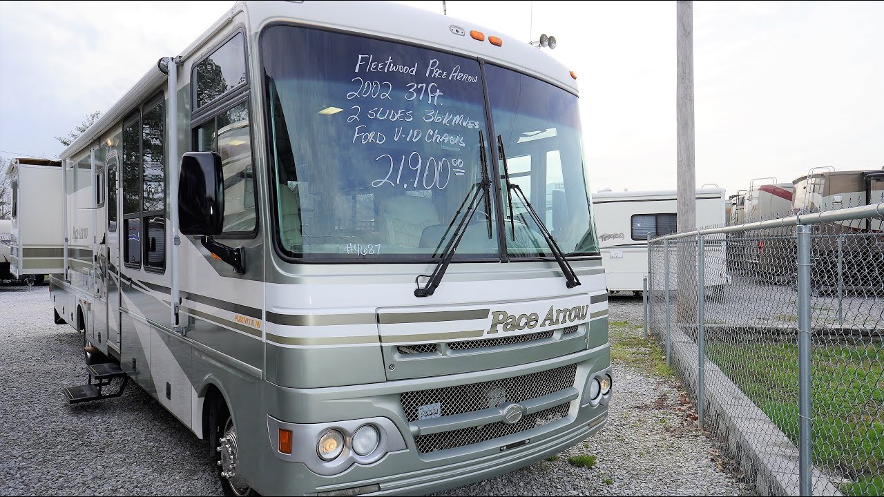 SOLD! 2002 Fleetwood Pace Arrow 37A Class A Gas, 2 Slides, 36K MIles, Loaded, Only $21,900
