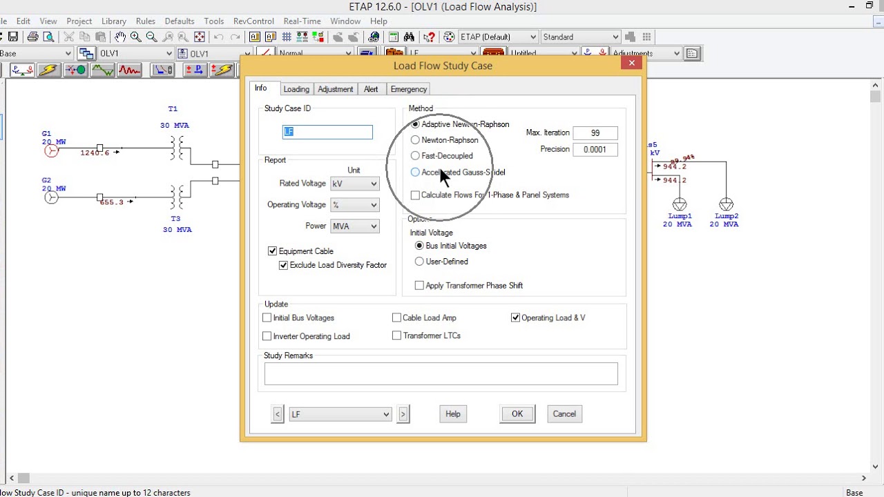 Load Flow Analysis on ETAP