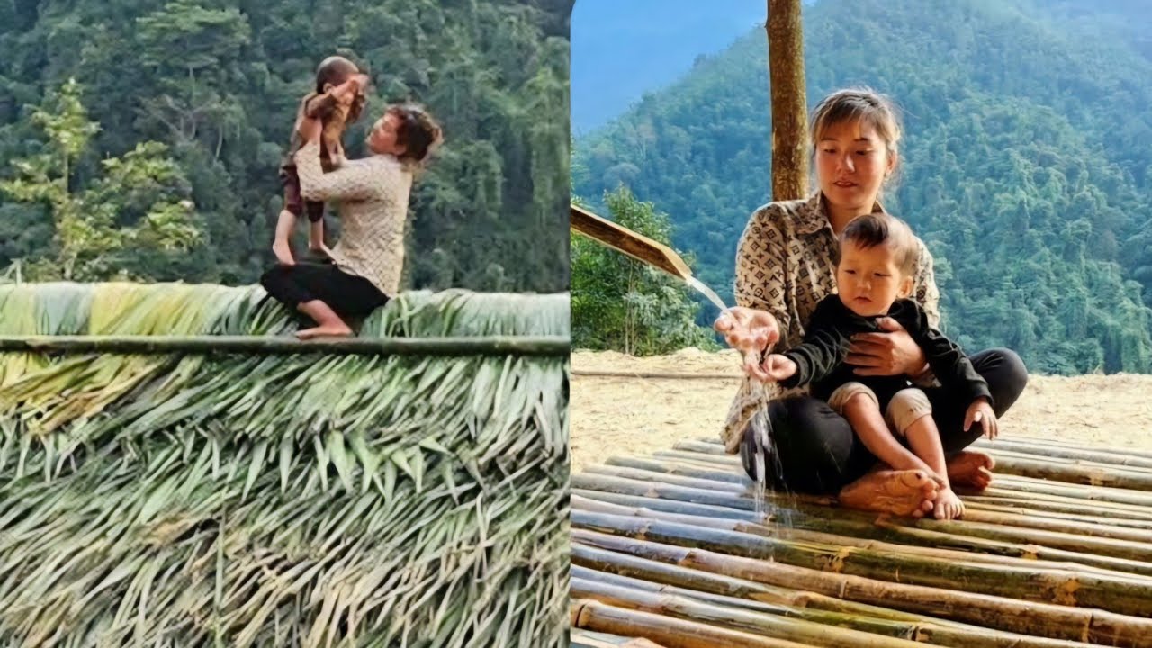 FULL VIDEO: single mother builds one-story bamboo house, kitchen and bathroom are completed.