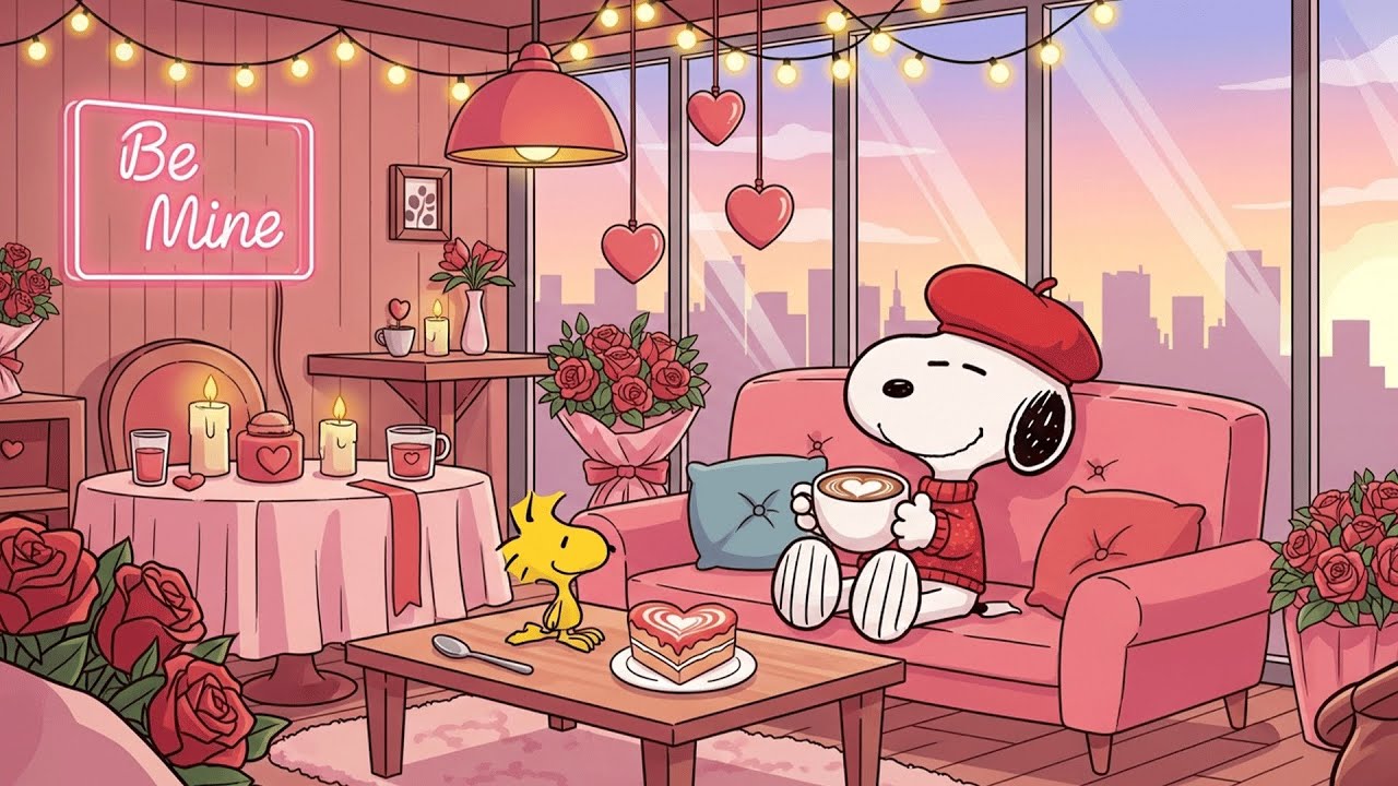 Sweet Valentine Jazz with Snoopy 💖 | Romantic Jazz Music for Love & Relaxation