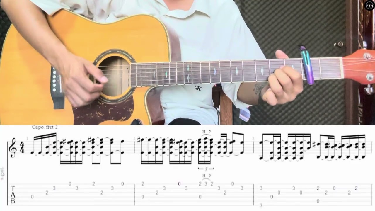 ဒဏ်ရာရထား(ဇော်ဝင်းထွဋ်)-guitar rhythm tutorial by@pthguitar 