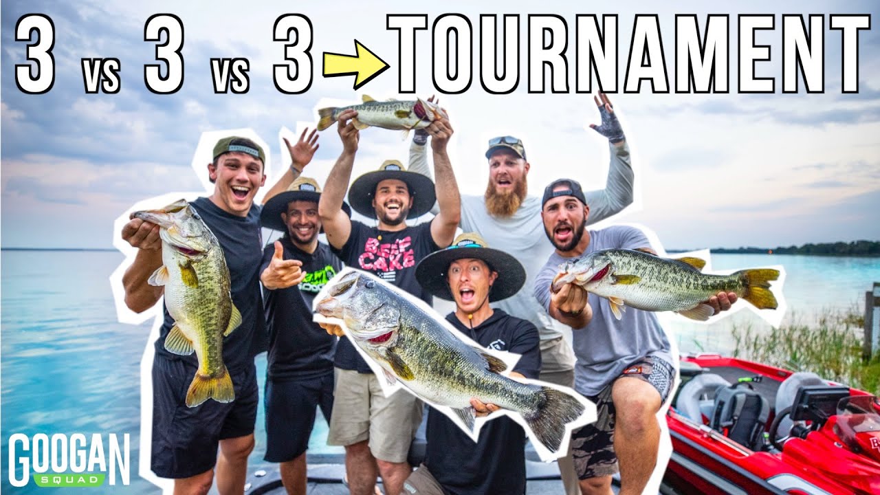 Googan 3v3v3 BIG BASS TOURNAMENT! ( BIGGEST BAG WINS )