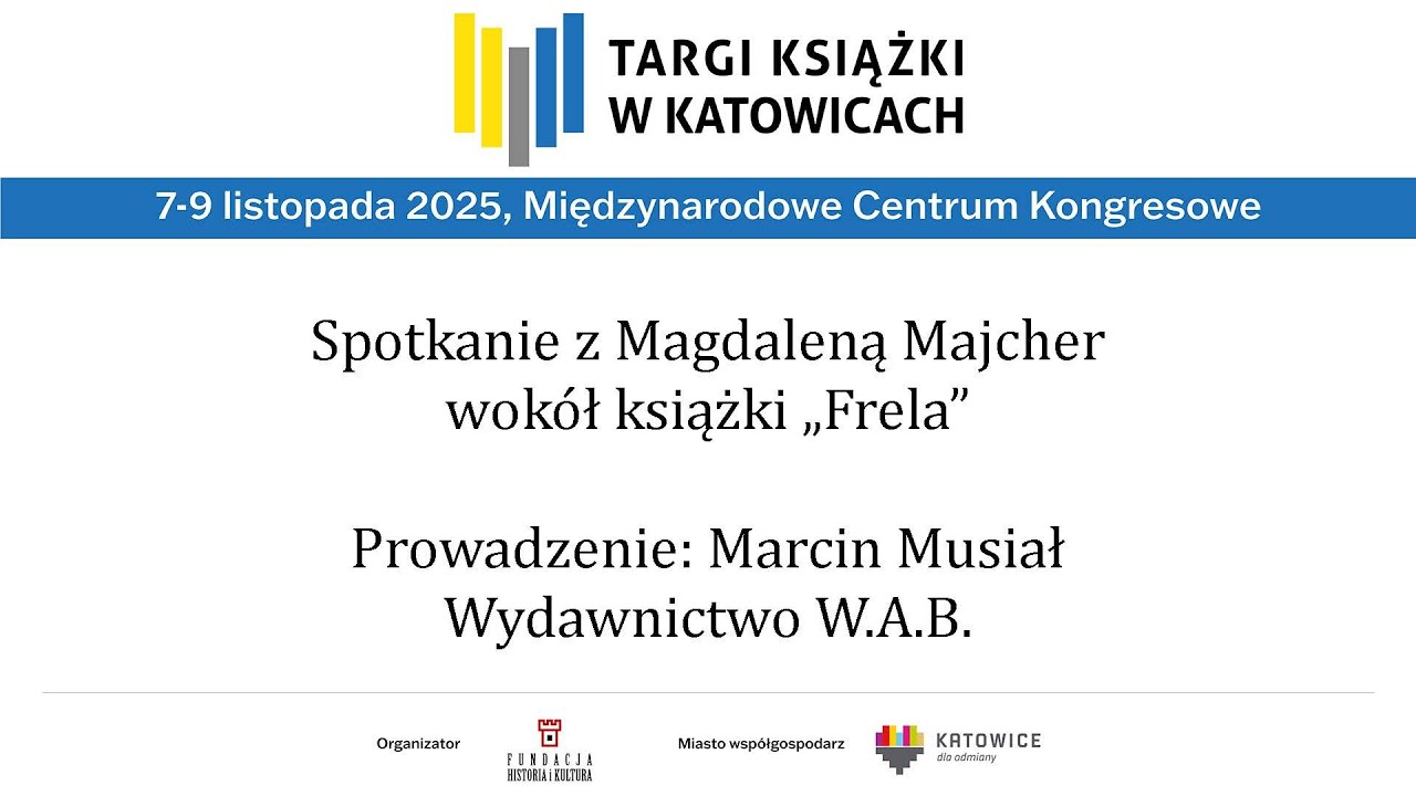 Spotkanie z Magdaleną Majcher na Targach Książki w Katowicach - 8 listopada 2025 r.