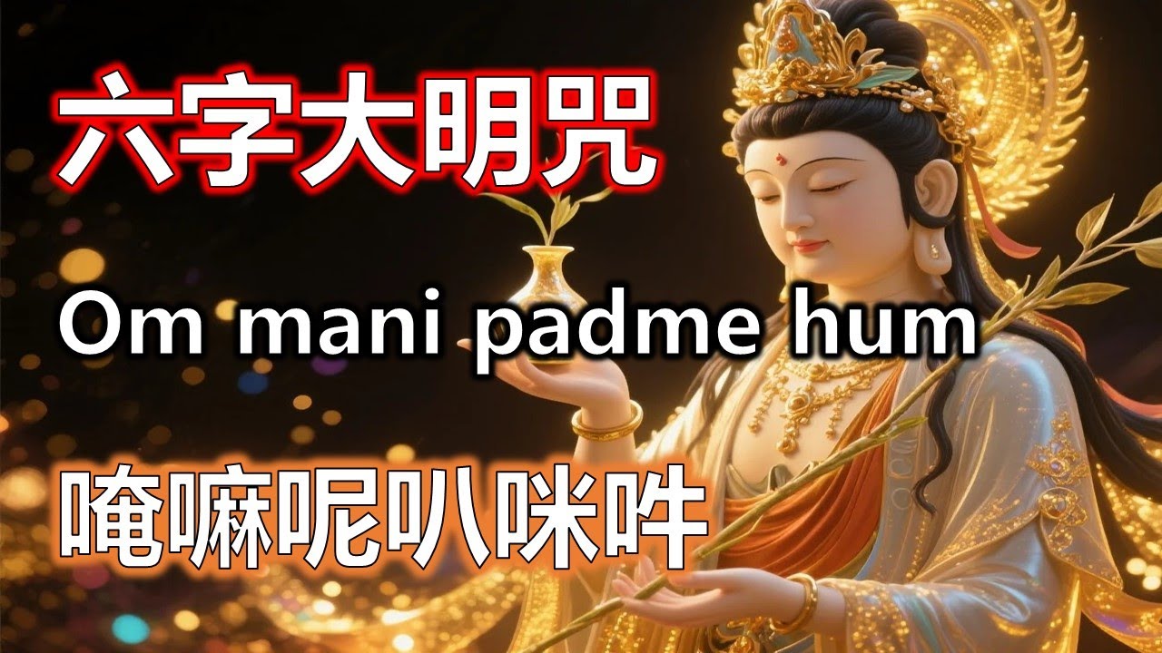 六字真言靜聽一小時，六字大明咒提升整體福氣#大悲咒#觀世音菩薩#準提咒#准提咒