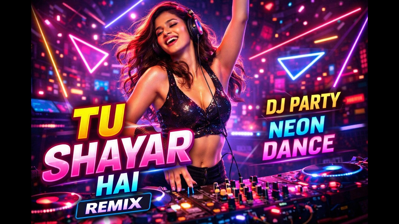 Tu Shayar Hai DJ Remix 2026 🔥 | Neon Dance AI Music Video | Club Party EDM Mix