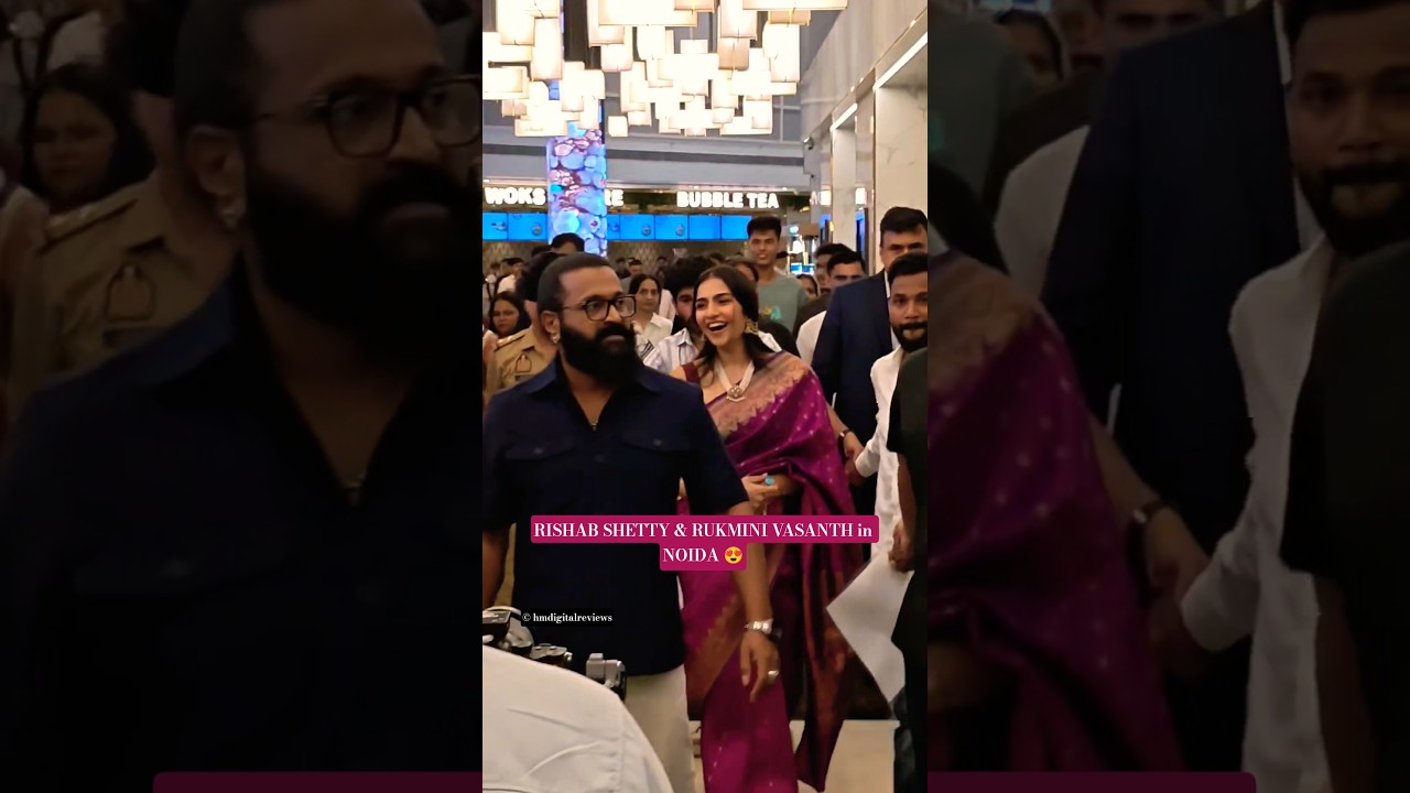 Rishab Shetty & Rukmini Vasanth in Noida for Kantara Chapter 1 Screening #viralshort #kantaraalegend