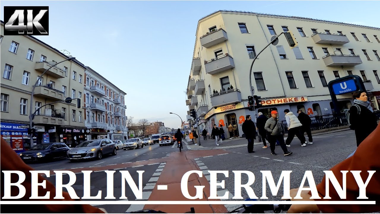 [4K] Berlin Cycling | Neukolln in the evening | Karl Marx Str