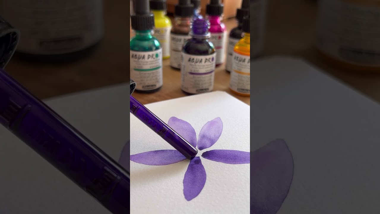 SCHMINCKE ART TIPS: Aqua Drop Flower #schmincke #aquadrop #short