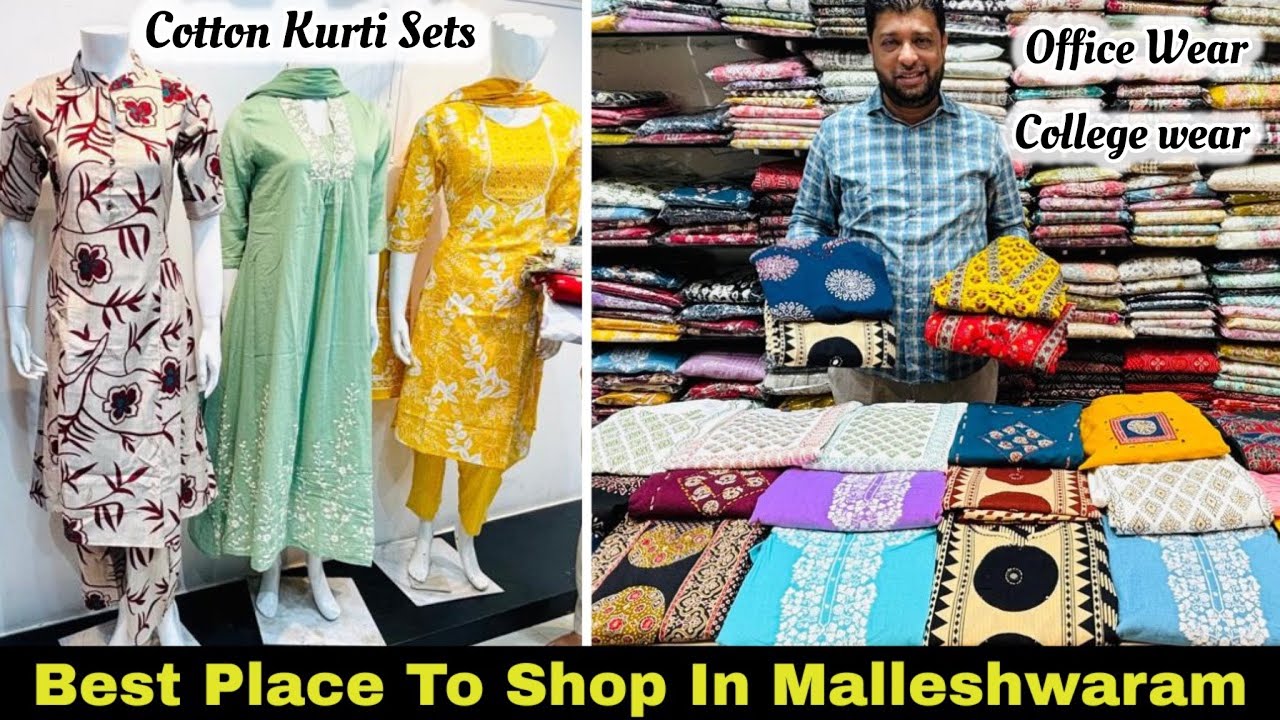 Best Cotton Readymade Kurti Sets in Malleshwaram Bangalore Latest Stylish Kurti Designs 2026#kurtis