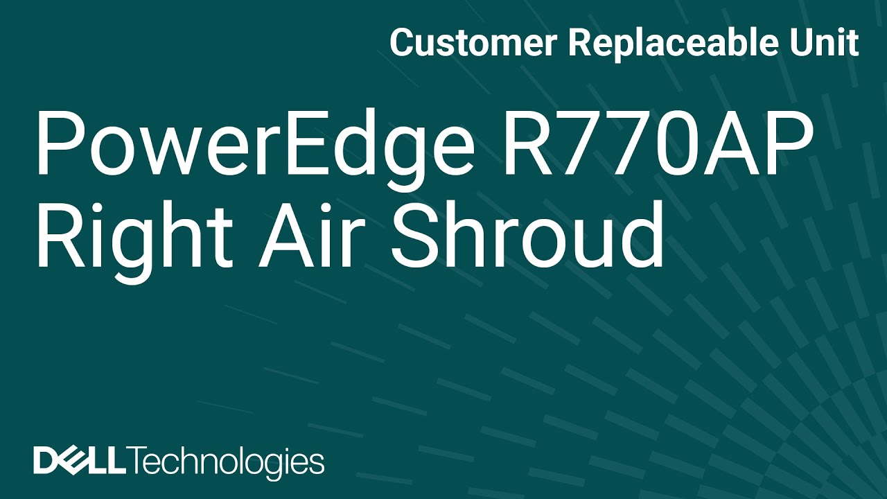 How to replace the right air shroud on a PowerEdge R770AP