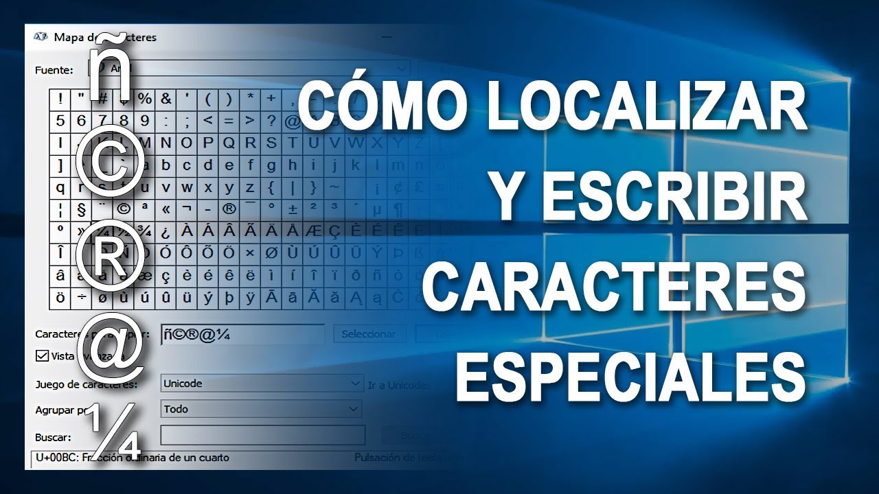 Cómo localizar, escribir y utilizar símbolos o caracteres especiales en Windows