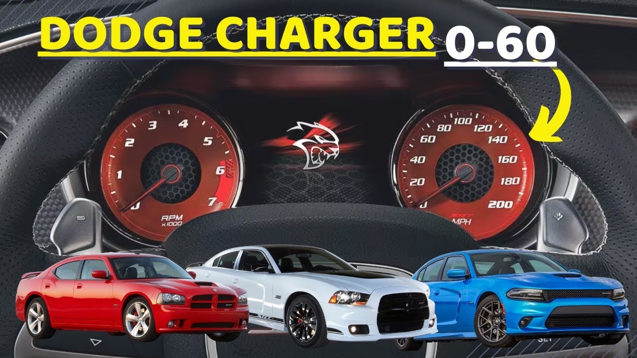 Видео разгона Dodge Charger от 0 до 60 миль и на четверть мили — все показанные двигатели (V6 и V...