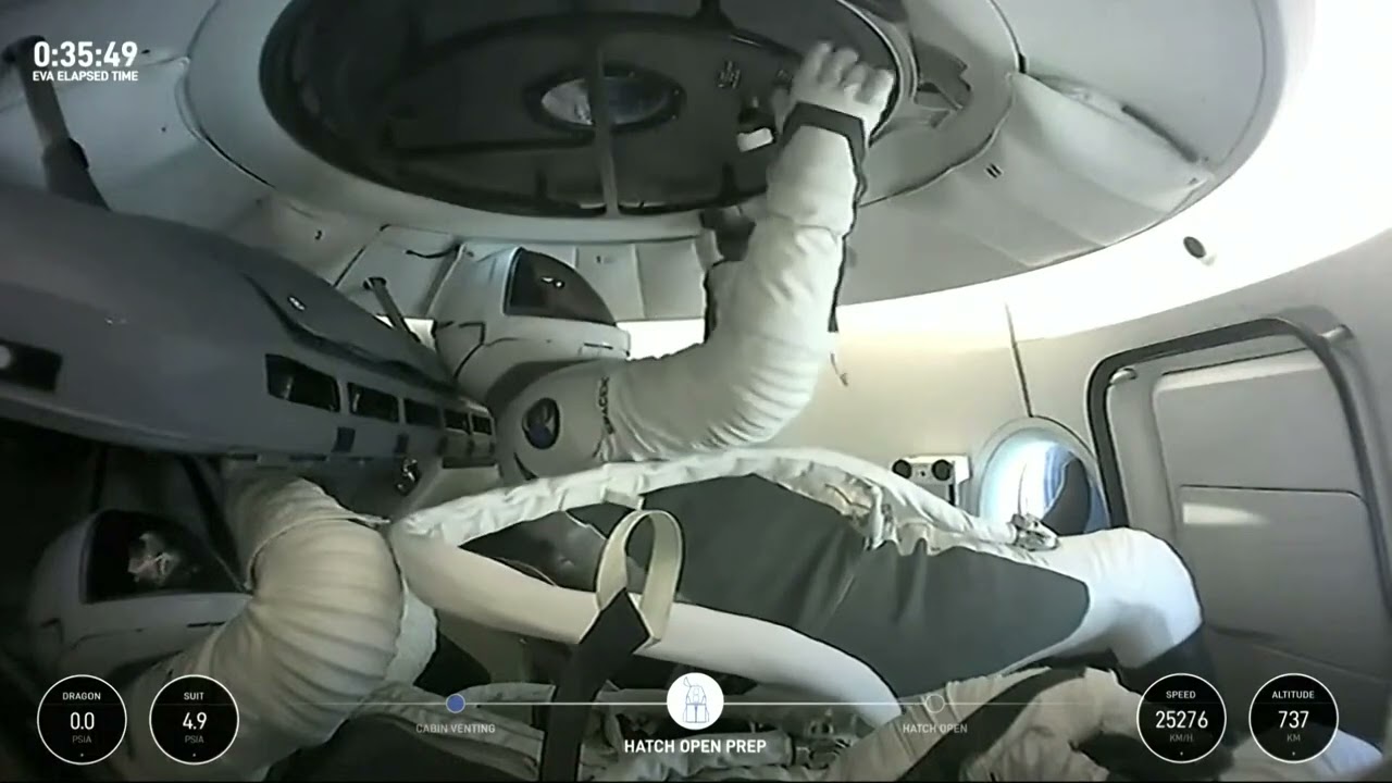 HATCH OPENING: SpaceX Polaris Dawn Spacewalk