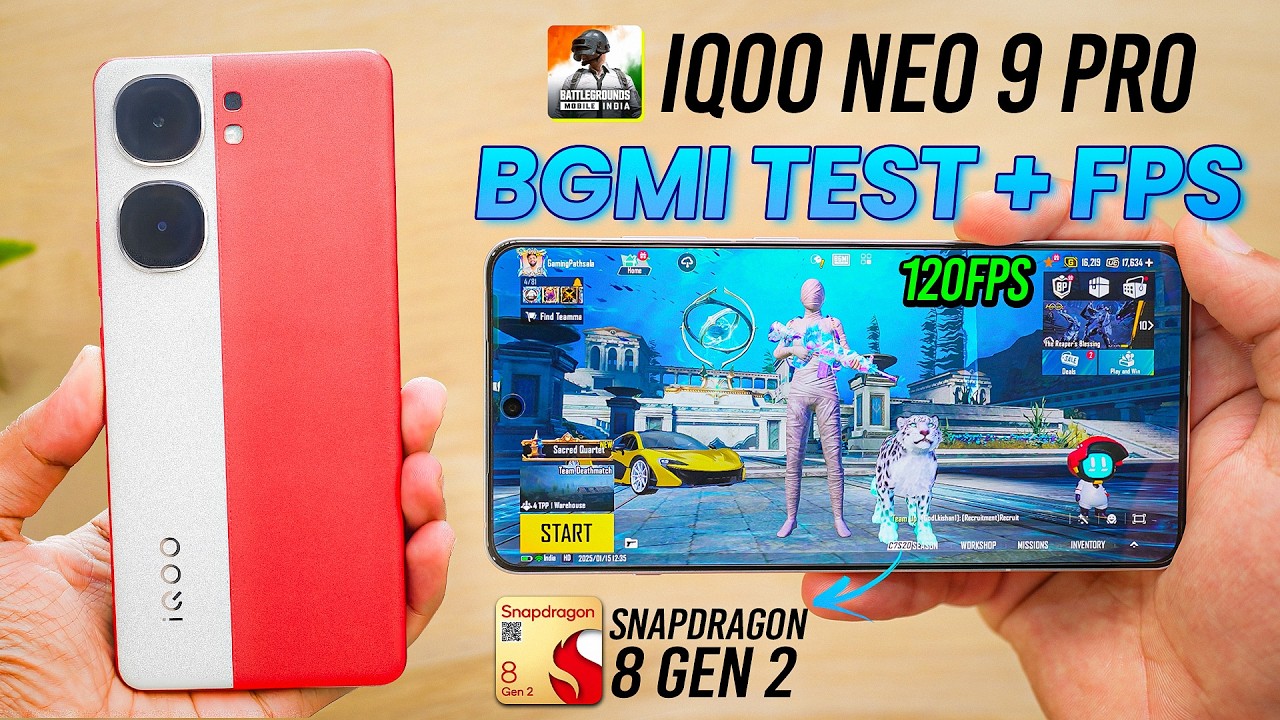 iQOO Neo 9 Pro - 120 FPS BGMI Test with FPS! 🔥 Heating & Battery Drain 🤐