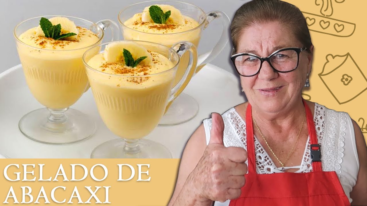 COMO FAZER GELADO DE ABACAXI SUPER FÁCIL E RÁPIDO! | Delícias da Vandinha