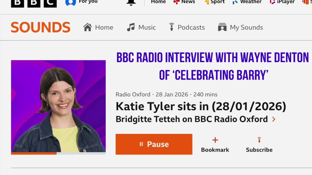 BBC Radio Oxford Interview with Wayne Denton 'Celebrating Barry' 28-01-2026