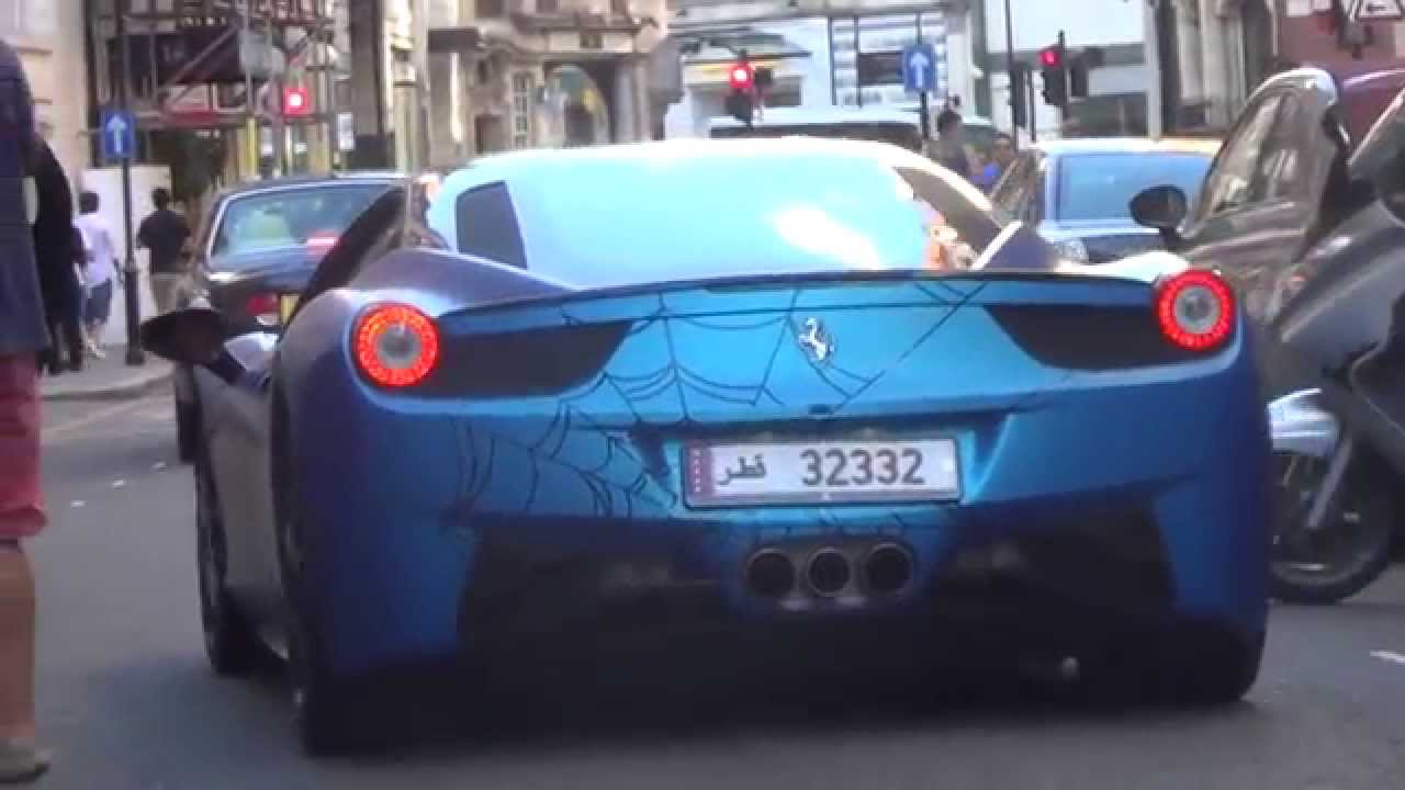 SPIDERMAN'S Ferrari 458  REVS!