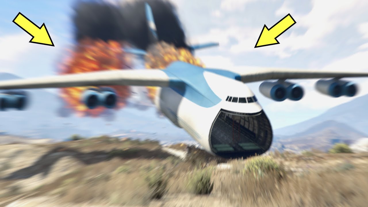 Biggest Plane Lost The Door And Made Emergency Landing in GTA 5 (Plane Crash Landing)