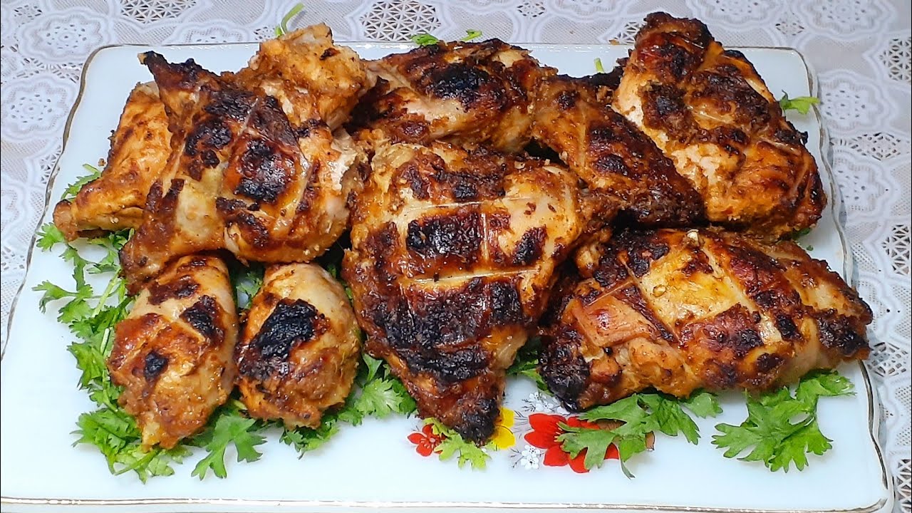 فراخ مشويه على الشبكه فى الفرن وسر التتبيله فراخ مستويه وطريه 100%100 بطريقه سهله وبسيطه