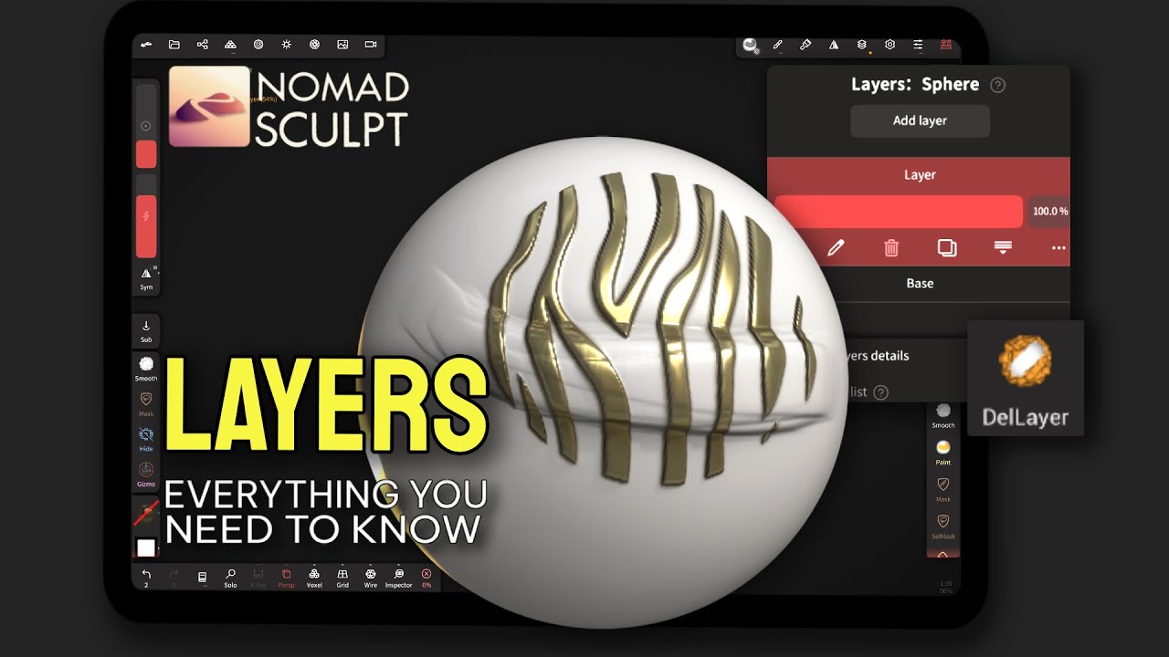 Как использовать слои | Учебное пособие по Nomad Sculpt