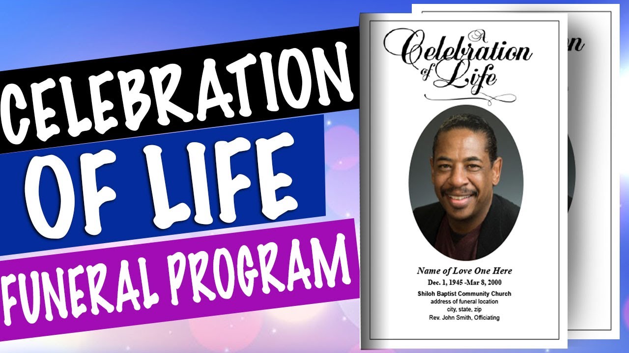 A Celebration of Life Funeral Program Design