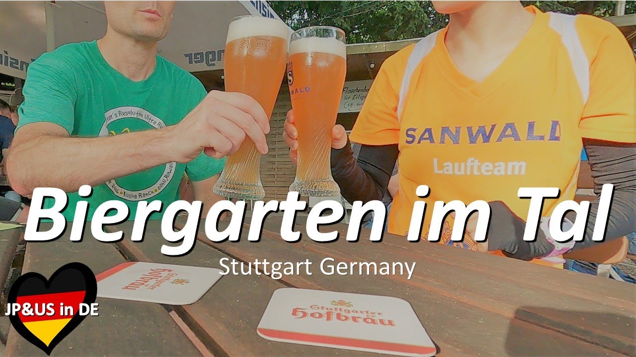 【Stuttgartドイツ】🇩🇪German Beer Garden in Stuttgart / Run for a Beer! / Summer Fun in Germany