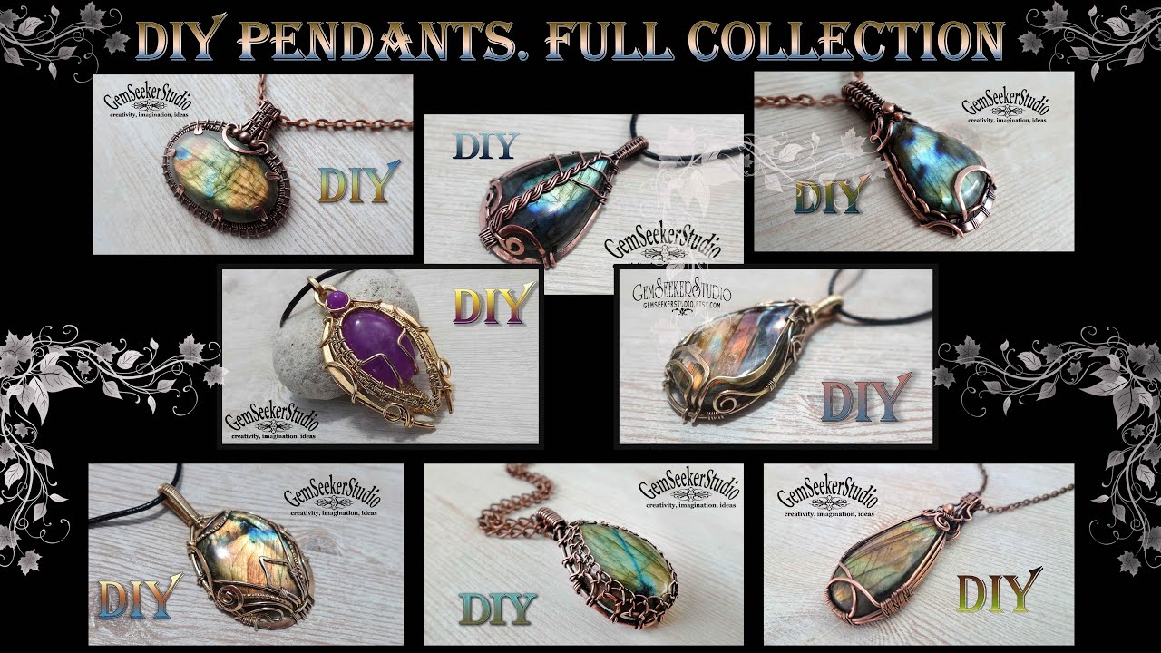 Look What You Can Make With a Simple Wire! 8 ideas of basic wire wrapped pendant.