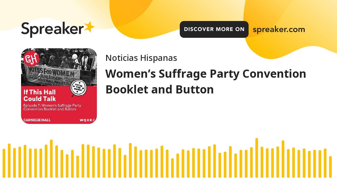 Women&rsquo;s Suffrage Party Convention Booklet and Button