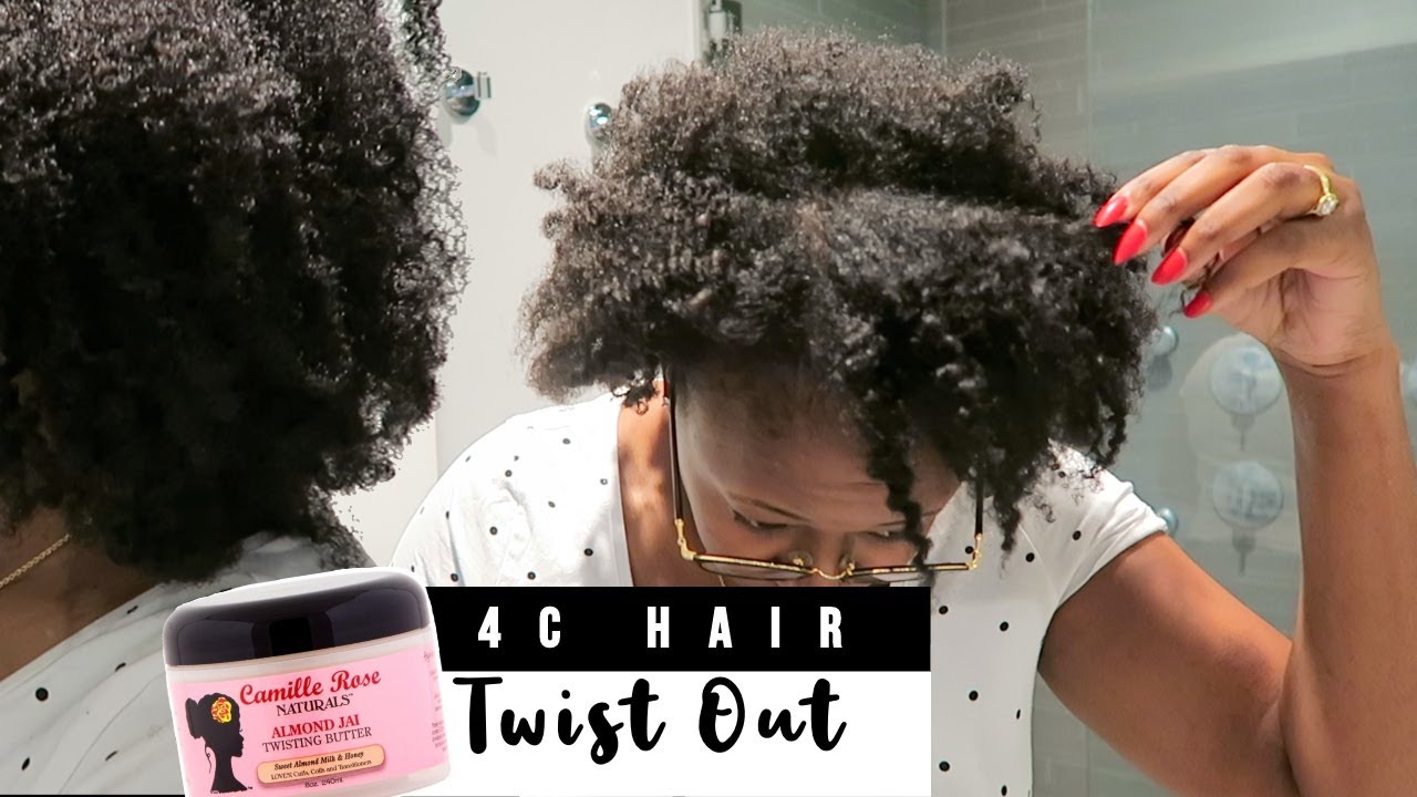 TWISTOUT ON DRY 4C NATURAL HAIR using Camille Rose Almond Jai Twisting Butter | hellotinashe