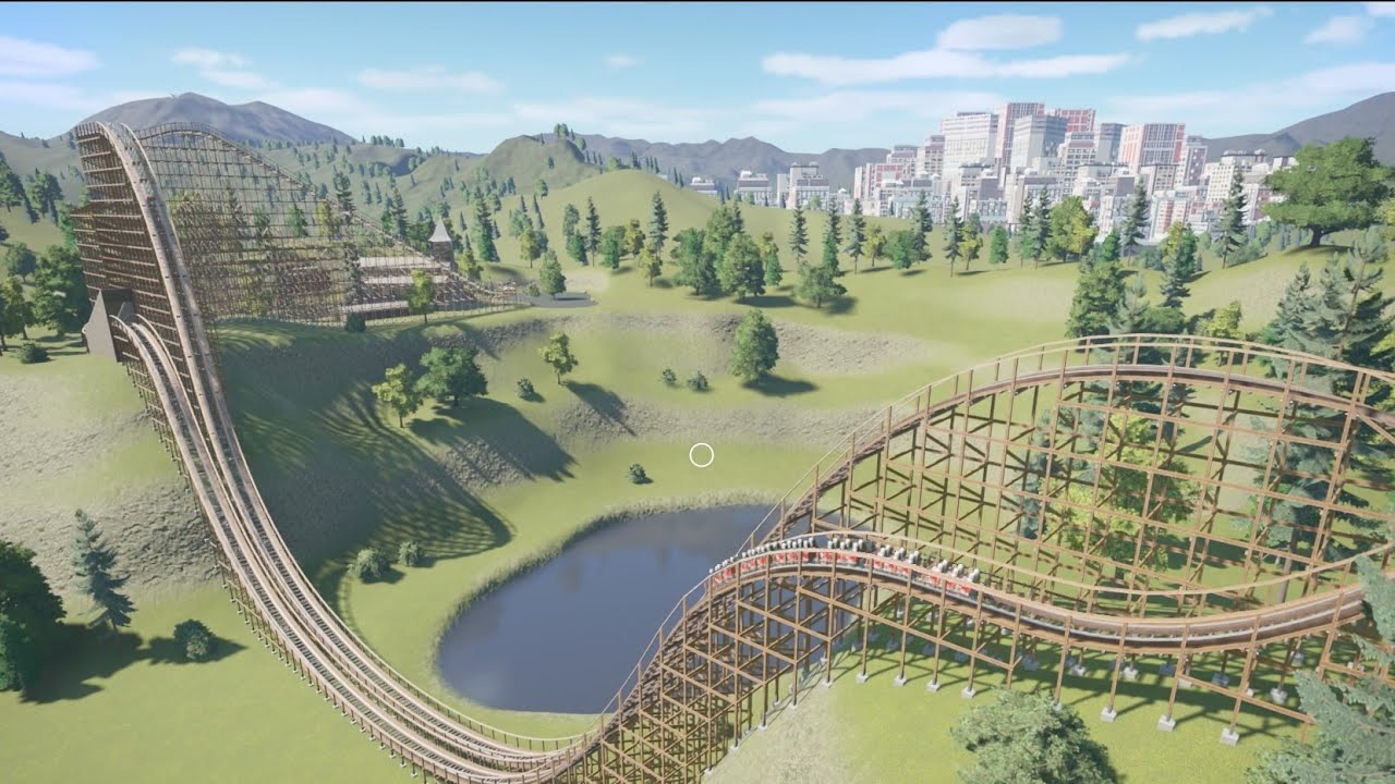 Wraith - Intamin Prefab - Cross Valley Coaster - POV & Off ride - Planet Coaster