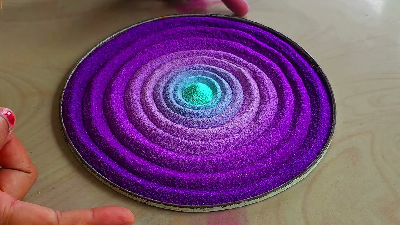 Satisfying Video || Sand Art  || Rangoli kaise banate hai