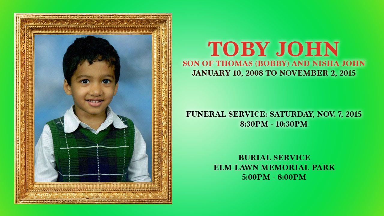 TOBY JOHN (Funeral Service)
