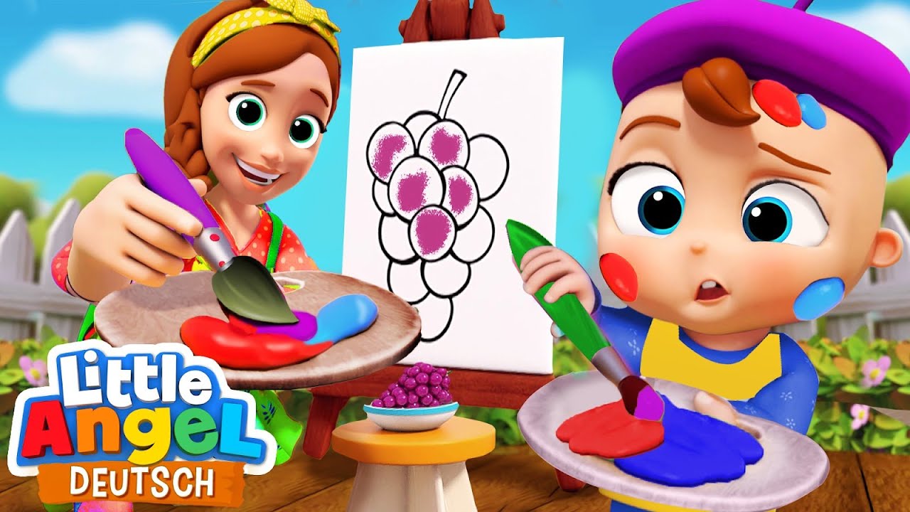 Wir mischen Farben! | Was gibt rot mit blau? | Little Angel Deutsch &ndash; Kinderlieder