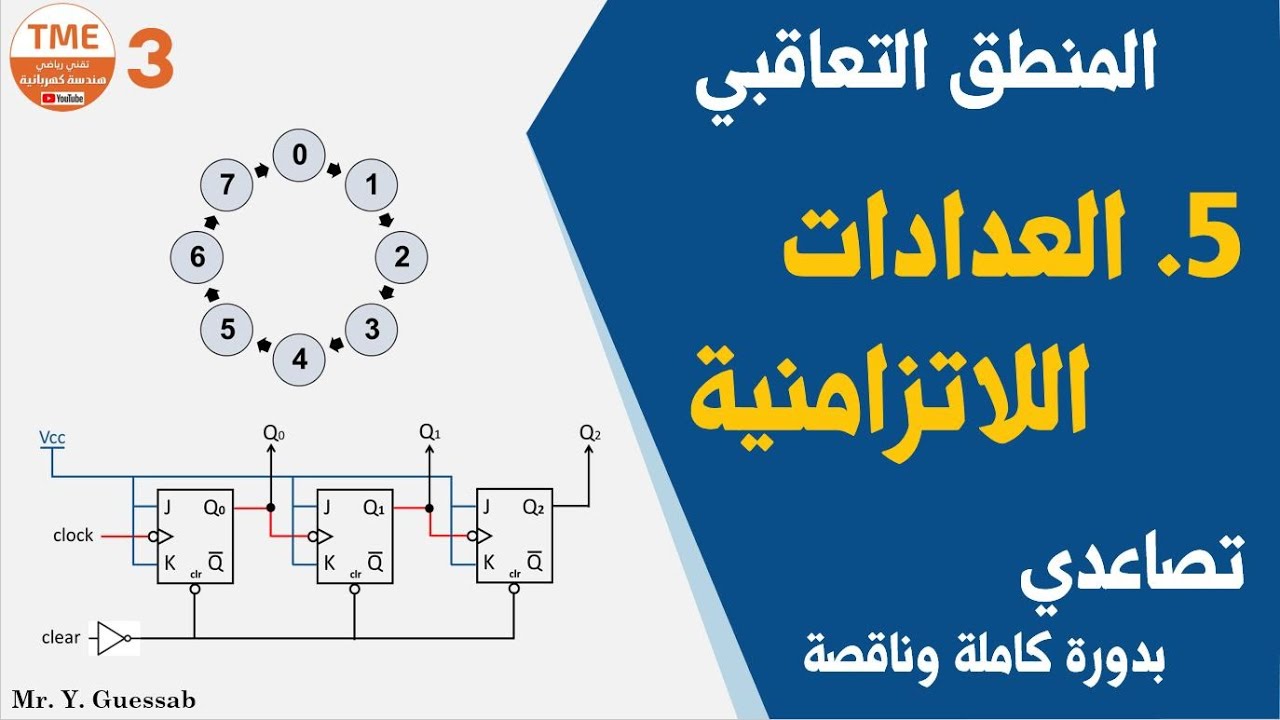 العدادات اللاتزامنية جزء 1 - تصاعدي | المنطق التعاقبي