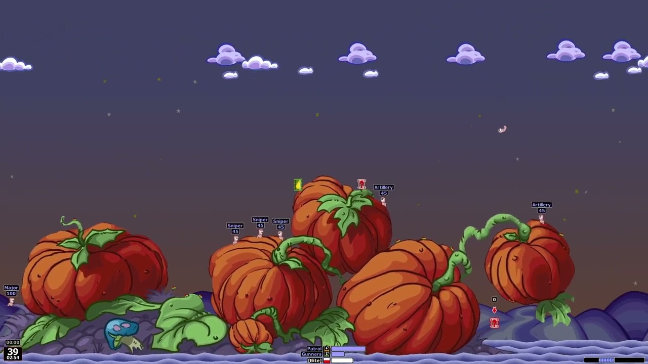 Worms Armageddon - pumpkin problems - Speedrun in 18.640 wr