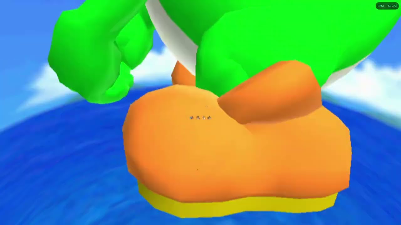 SSBB Hacks: Giant Growing Yoshi vs. Mario, Peach & Wario