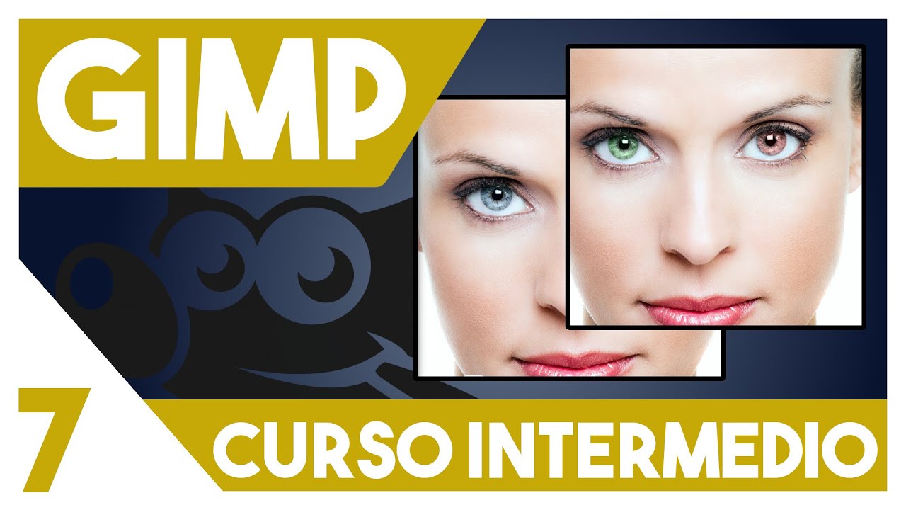 GIMP 2.10  Curso INTERMEDIO  ▶▶  7. Cambiar color de ojos (modo rápido)