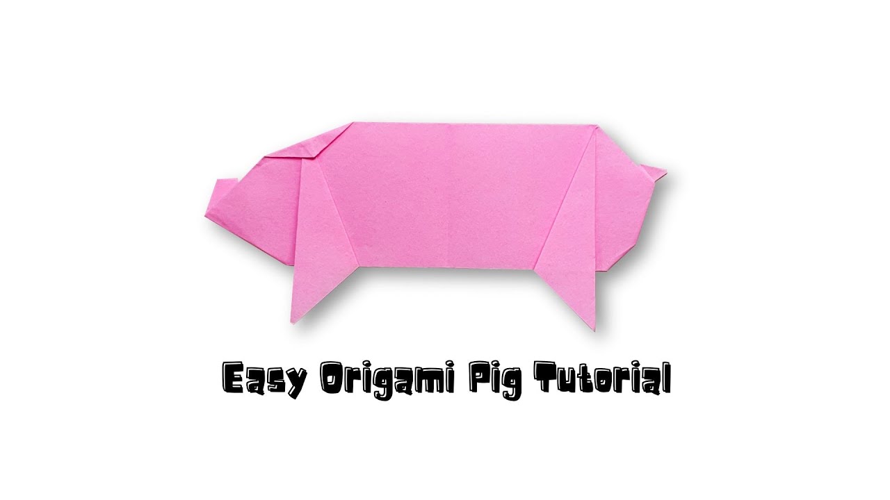 How to Fold an Easy Origami Pig | Origami Tutorial for Kids & Beginners