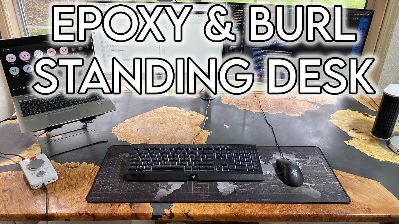 Making an Epoxy and Resin Standing Desk for the Perfect Work From Home Setup