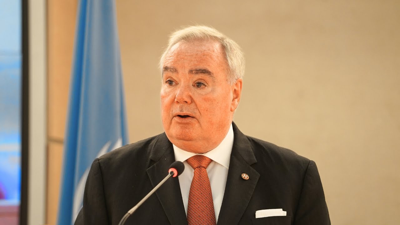 Fra’ John Dunlap, Grand Master, Sovereign Order of Malta, addresses the Human Rights Council | HRC57
