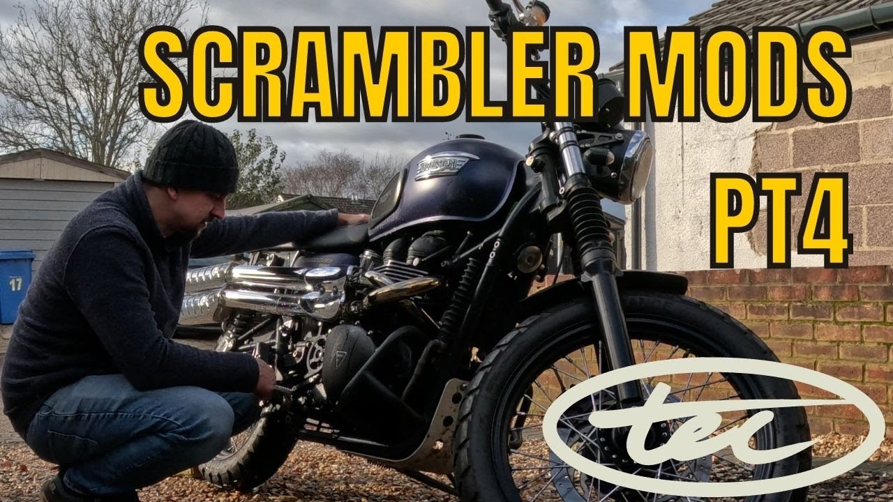 TRIUMPH SCRAMBLER MODIFICATIONS PT4 | Tec Bike Parts Chain Sprocket Guard Cover