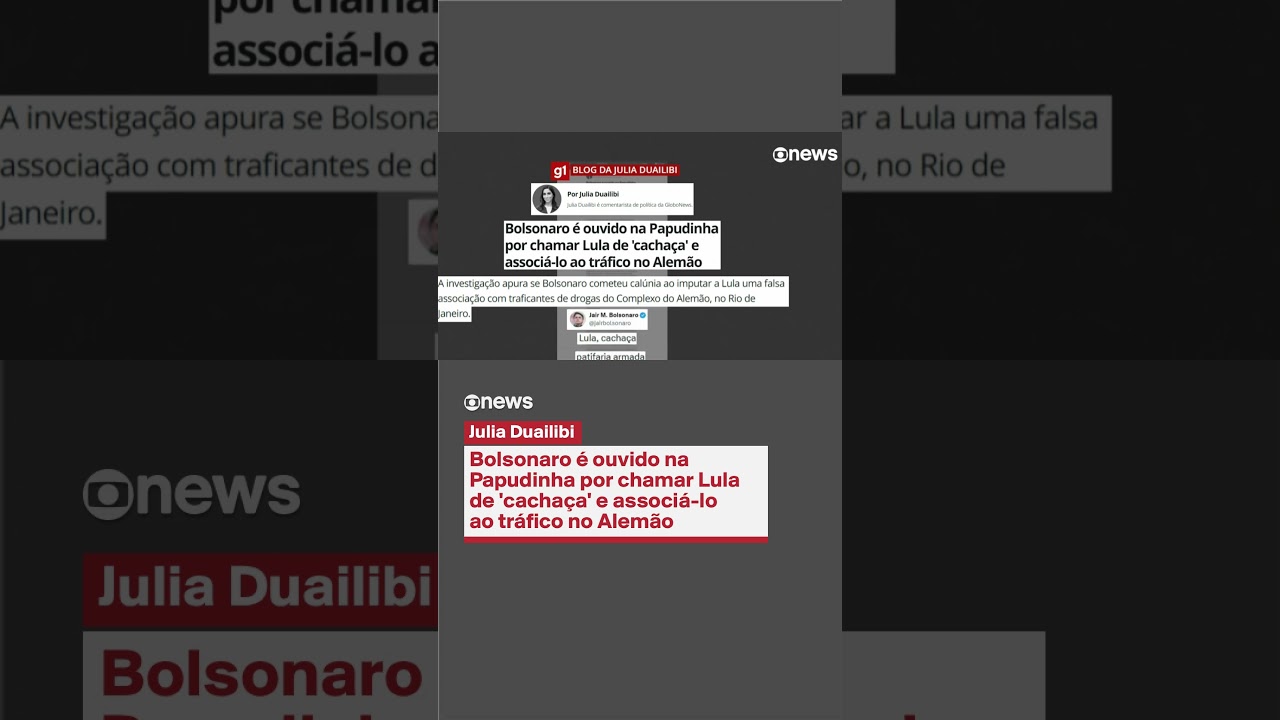 Bolsonaro é ouvido na Papudinha por chamar Lula de 'cachaça' e associá-lo ao tráfico no Alemão