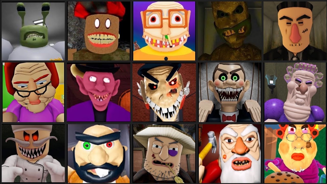 GRUMPY GRAN,RUN FROM GRANDPA,TIM'S FARM, BABBY BOBBY ROBLOX JUMPSCARE
