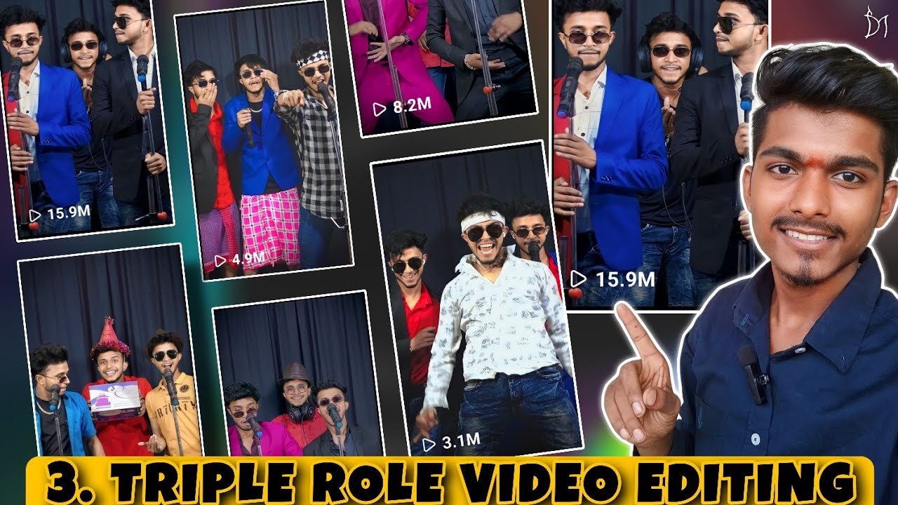 💫👉3 Triple role video banana sikhe 💯// Triple role video kese banaye🤔 VN App Me Hindi