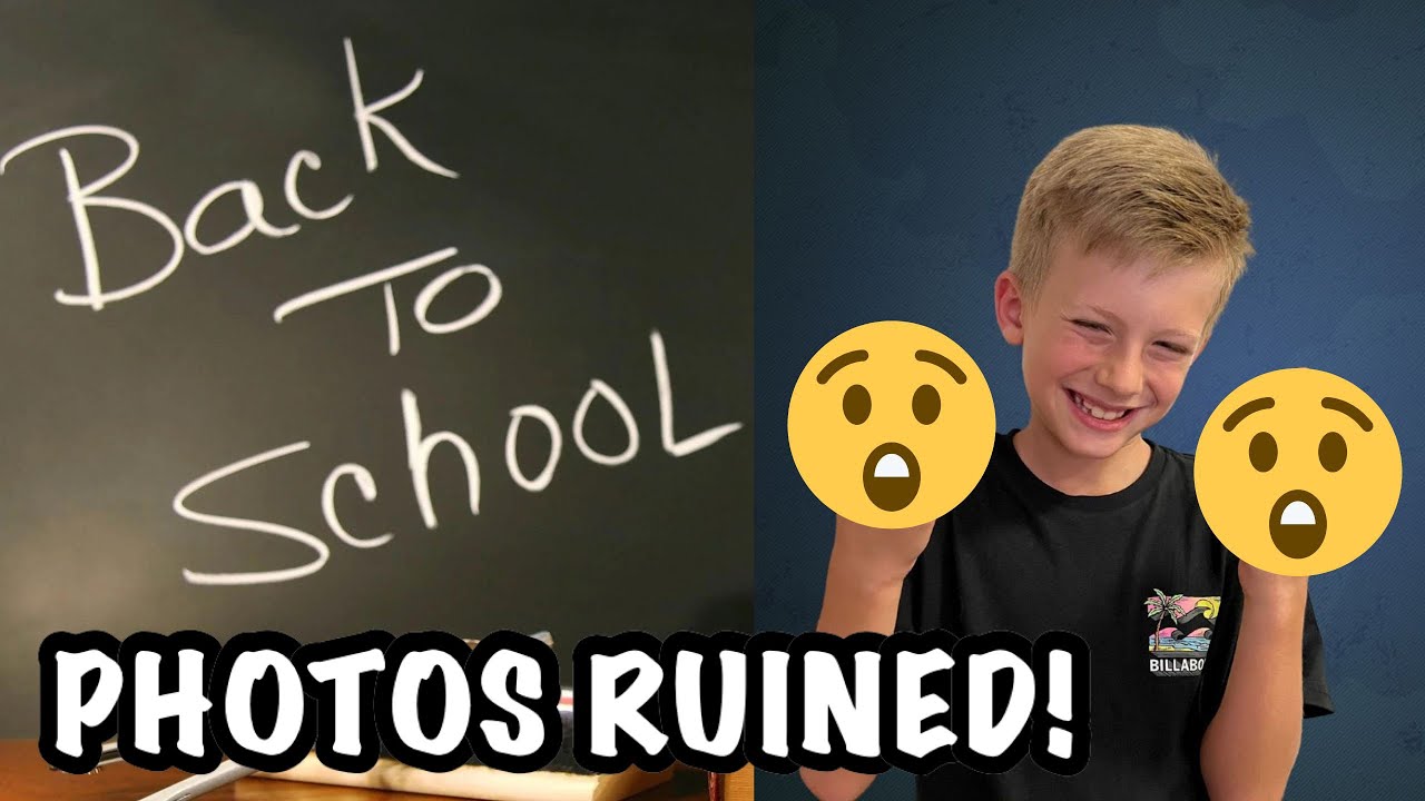 Kids Back to School Photos RUINED - FLIPS OFF THE CAMERA