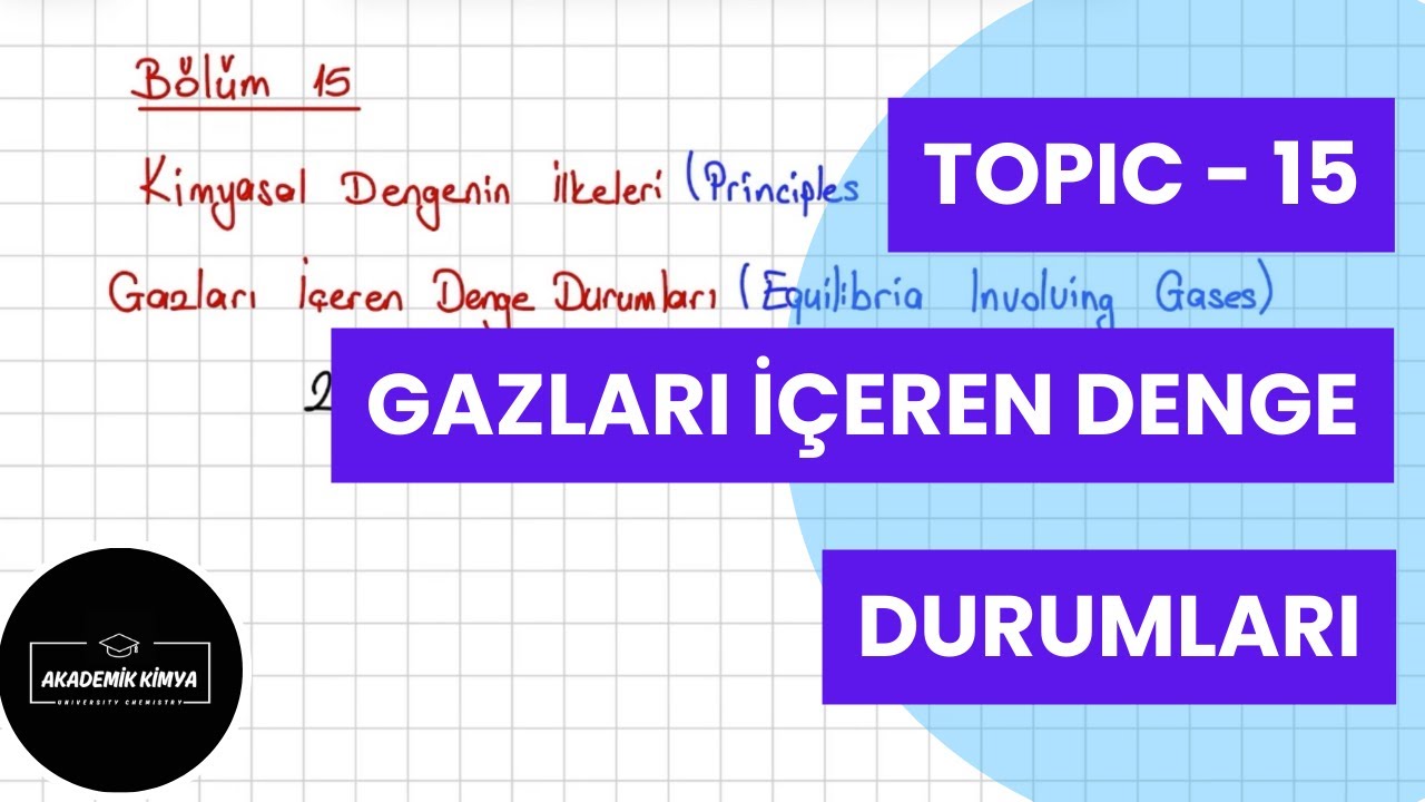 Gazları İçeren Denge Durumları - Equilibria Involving Gases