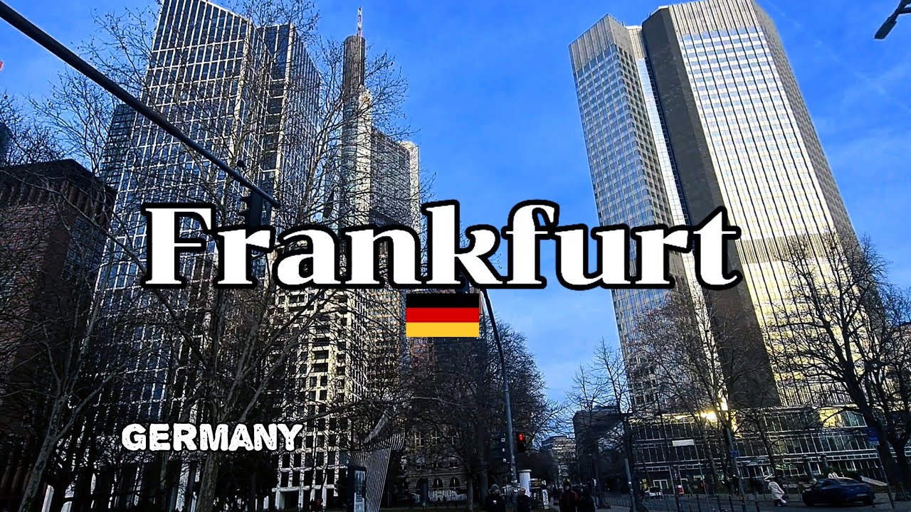 Frankfurt am Main Germany 🇩🇪 Walking Tour in Frankfurt City of Germany, Winter City Walk