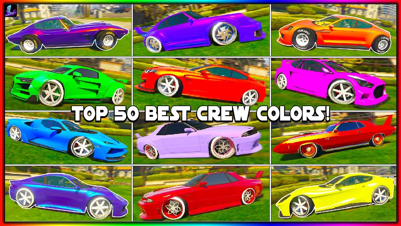 The Top 50 Best Modded Crew Colors In GTA 5 Online! (Bright Colors, Secret Neon, & More!)